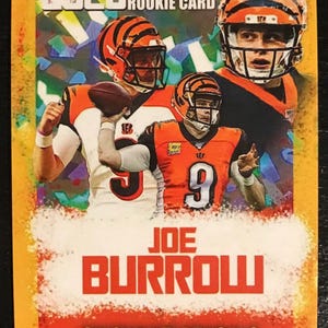 Joe Burrow 2020 "Cracked Ice Style" Limited Edition Gold Rookie Card - Cincinnati Bengals