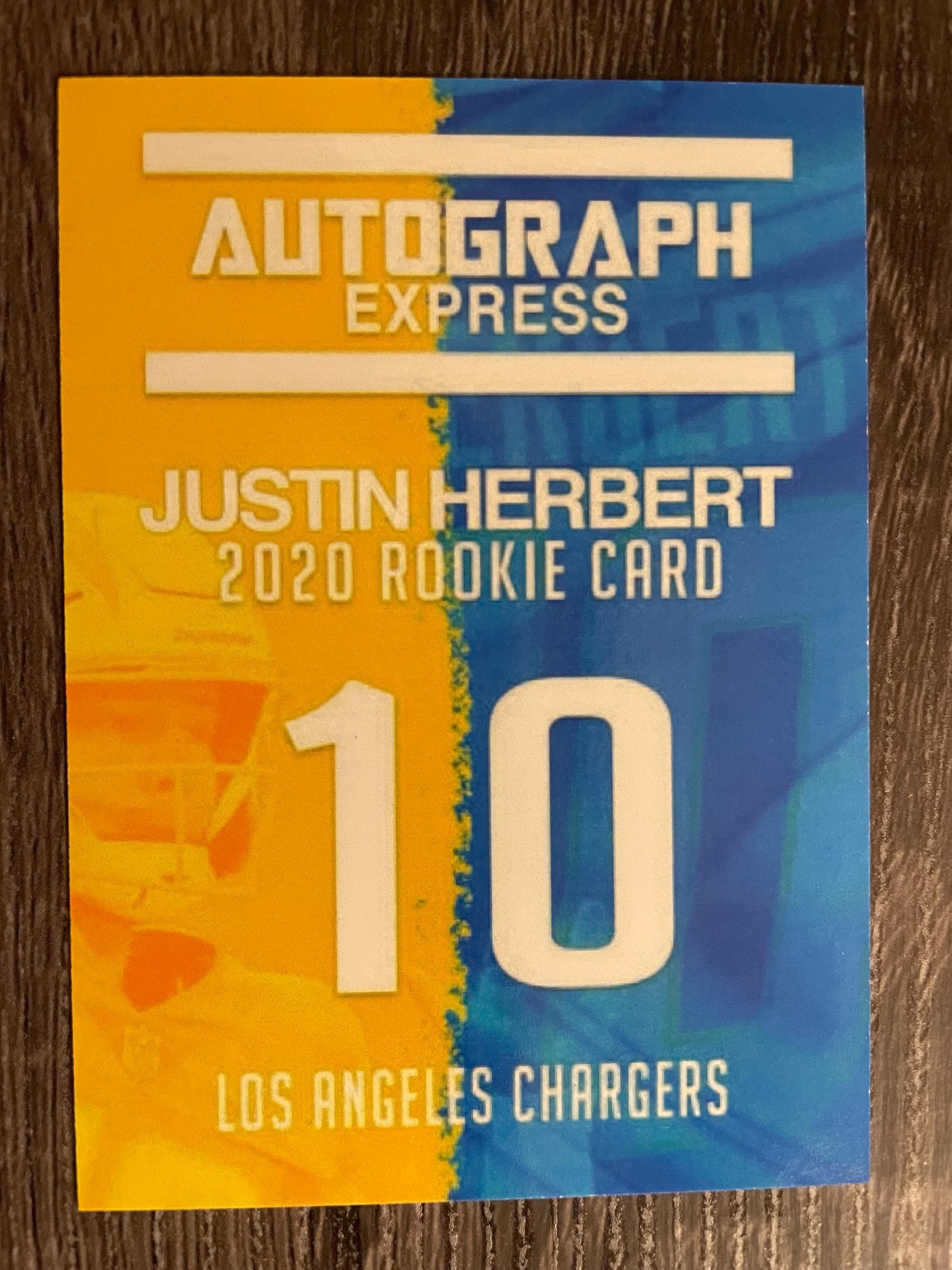 Justin Herbert 2020 Rookie Autograph Express Auto Facsimile