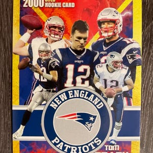 Tom Brady 2000 Limited Edition Rookie Gems Gold Rookie Card - New England Patriots