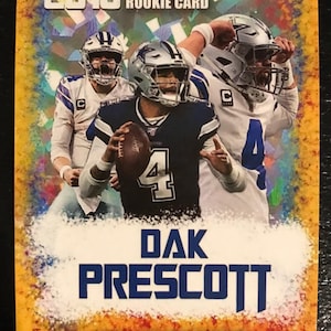 Dak Prescott 2016 ""Cracked Ice Style"" Limited Edition Gold Rookie Karte - Dallas Cowboys."