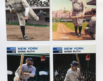 Babe Ruth Lot of 4 GOAT Hall of Fame Baseball Cards 1 of 1000
