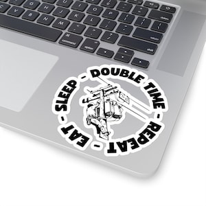 Lineman Sticker, Lineman Hard Hat Sticker, Lineman Gift, Power Lineman, Blue Collar Sticker, Line Life, Journeyman Lineman, Union Sticker