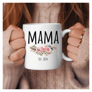 Mama coffee mug gift for Mama flower coffee cup gift for mom gift for grandma flower coffee mug for sister gift valentine gift for wife