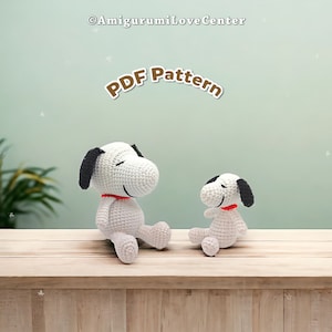 Crochet PATTERN Snoopy, Dog, Amigurumi tutorial PDF in English, crochet snoopy crochet dog crochet pattern PDF Christmas gift Baby shower