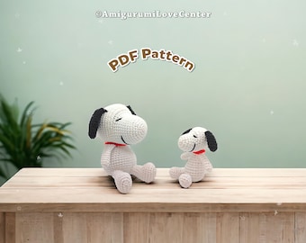 Crochet PATTERN Snoopy, Dog, Amigurumi tutorial PDF in English, crochet snoopy crochet dog crochet pattern PDF Christmas gift Baby shower