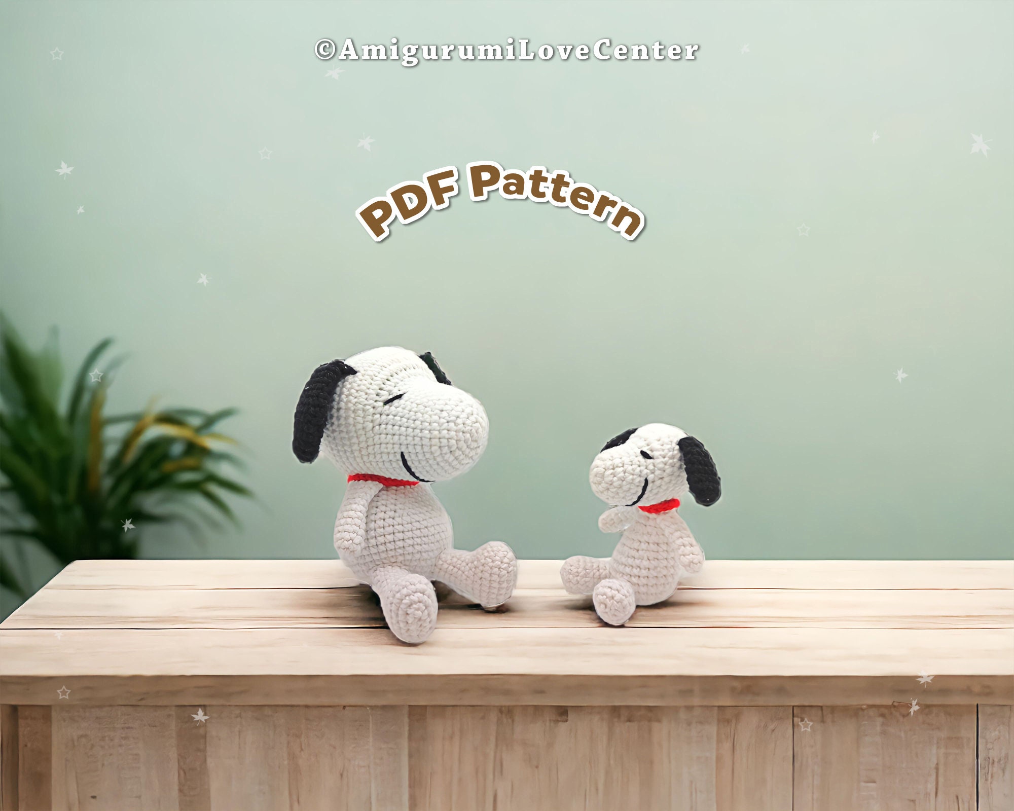 Crochet PATTERN Snoopy Dog Amigurumi Tutorial PDF in English Crochet