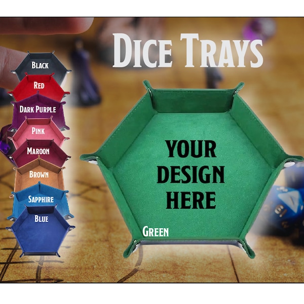 CUSTOM Dice Trays | Dungeons & Dragons Dice Trays | Role Playing | Gift for Nerds | Personalized Dice Trays