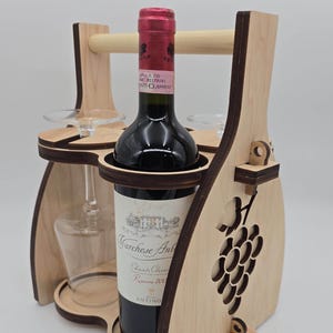 Handcrafted Wooden Wine Carrier – Rustic Personalized Wine Caddy - Etsy