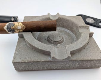 Pinnacle Concrete Ashtray 6 inch square, various colors and personalization options