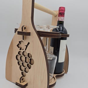 Handcrafted Wooden Wine Carrier – Rustic Personalized Wine Caddy - Etsy