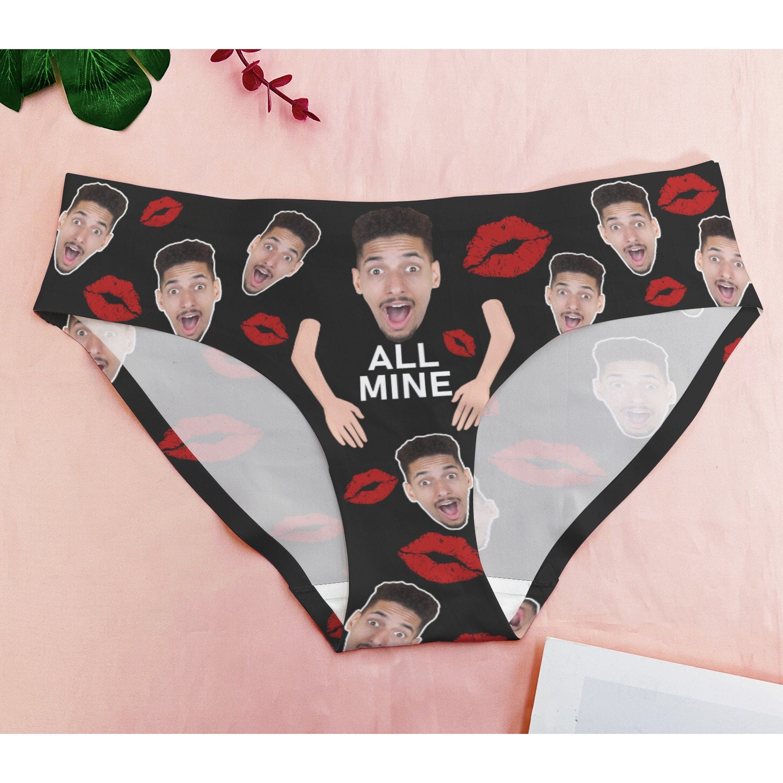 Custom Underwear for Girlfriend, Women Face Panties, Your Photo on