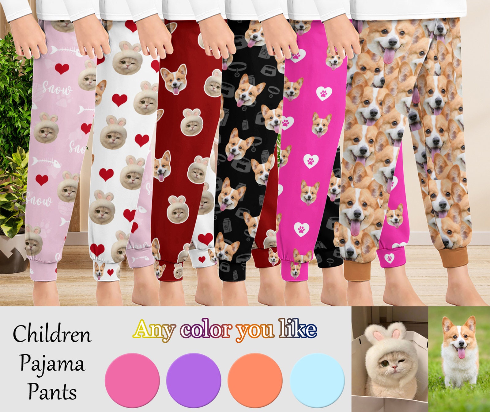 Best Custom Pet Pajamas Custom Portrait For Two Pets Cuddle