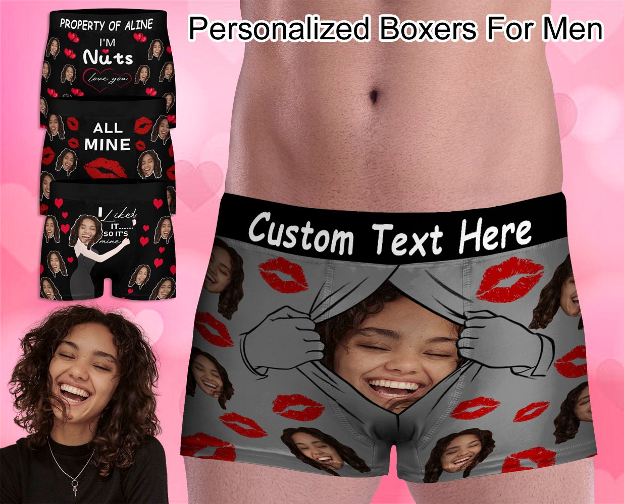 Personalized Face Boxer Briefs For Men, Custom Wedding Gift for Bridegroom,  Funny Underwear With Face, Photo Boxers, Crazy Boxers For Dad