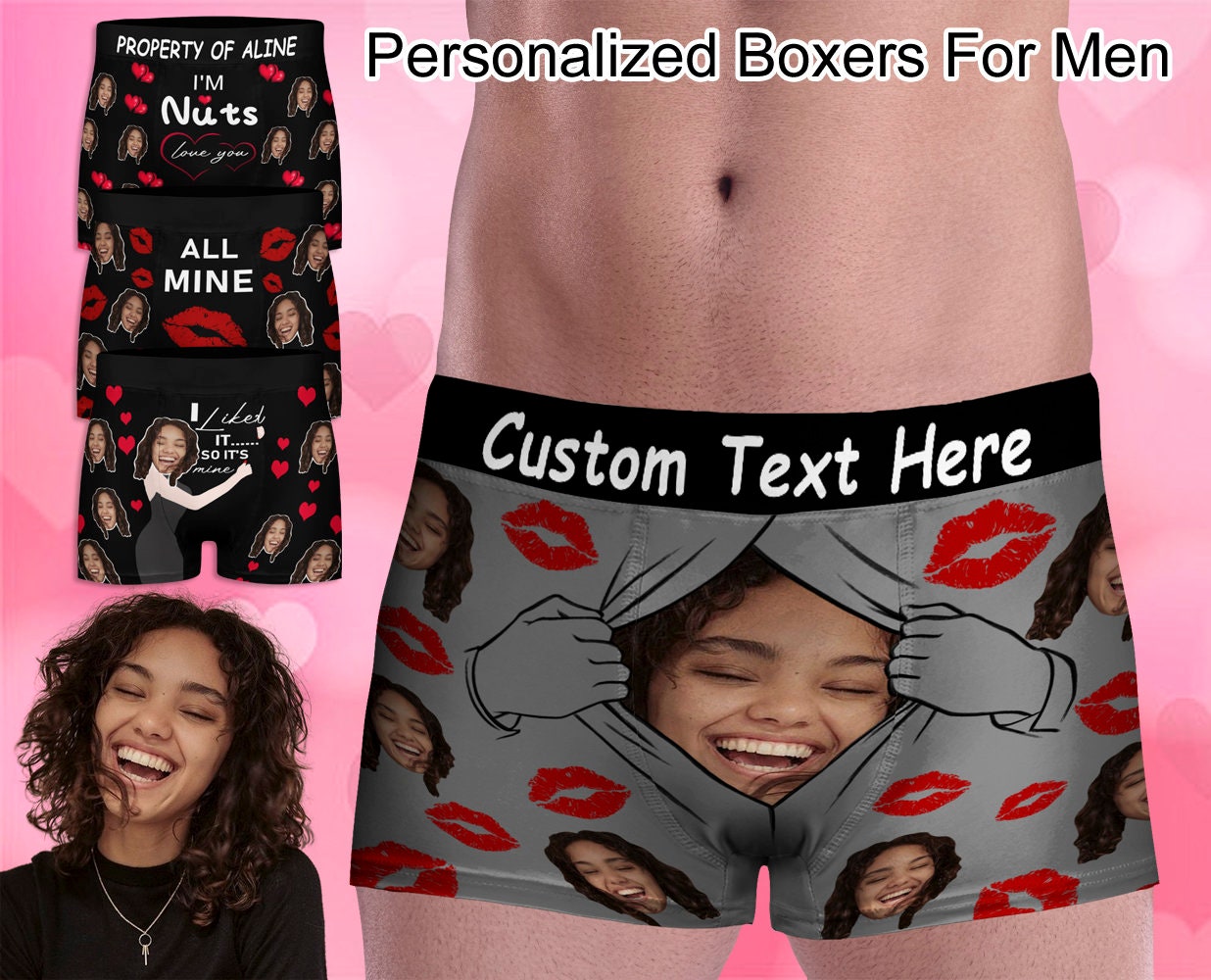 Custom Underwear with Face Personalized I licked It So Its Mine