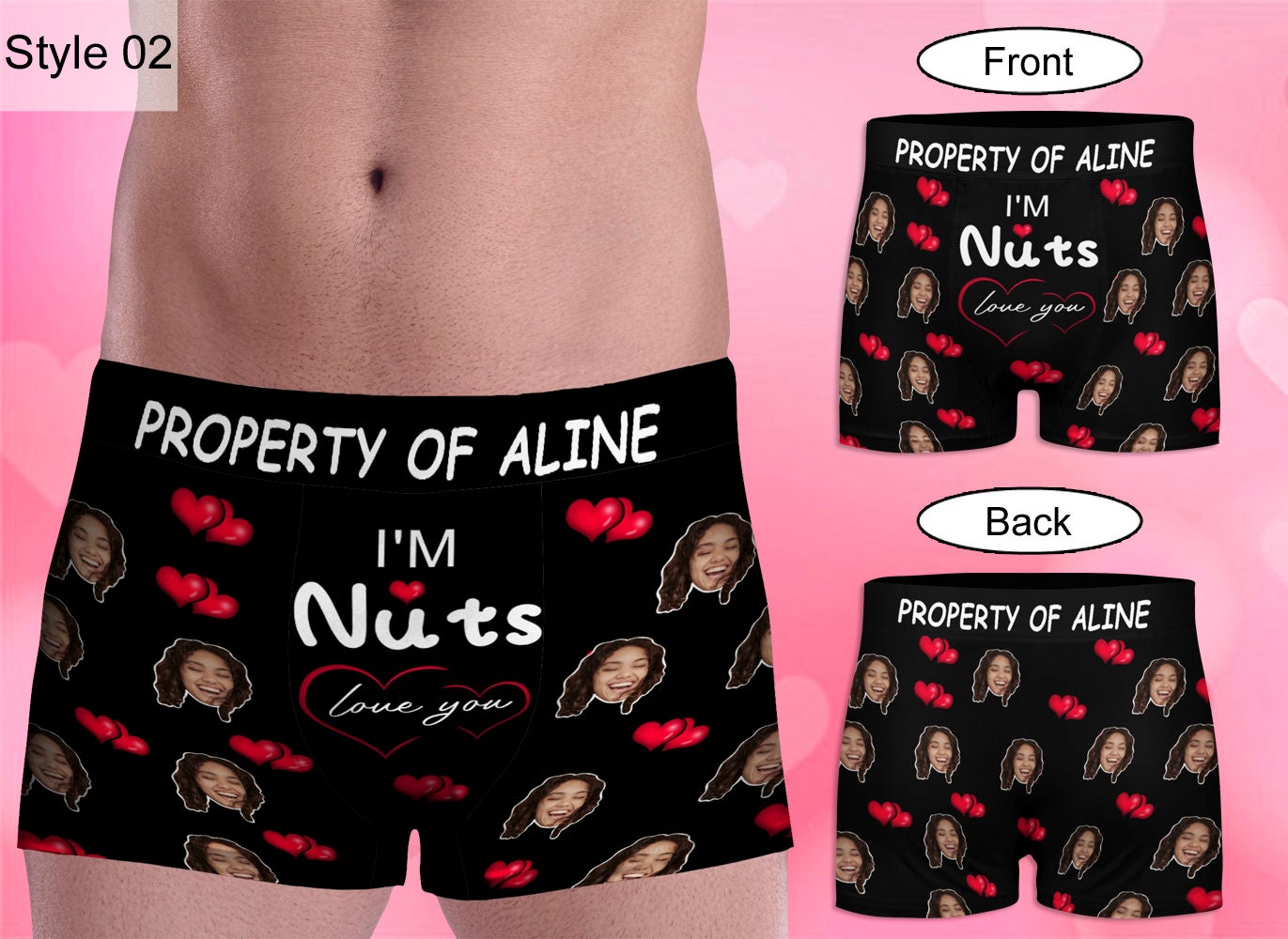 Personalized Face Boxer Briefs For Men, Custom Wedding Gift for Bridegroom, Funny Underwear With Face, Photo Boxers, Crazy Boxers For Dad