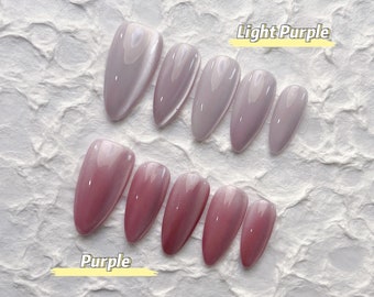 Reusable Cateye on Nails Gel Manicure | Fake Nails | Handmade | Press-on nails | Long-lasting | Fragrance Free | 1-QY- -313
