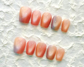 Summer Candy Press on Nails Gel Manicure | Fake Nails | Handmade | Press-on nails | Long-lasting | Fragrance Free | 1-2013