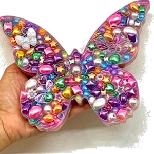 Pearl Butterfly Sensory Fidget Pad – Beaded Resin Therapy Toy for Anxiety Relief, ADHD & Stress