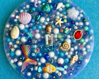 Ocean Treasures 5” Picky Pad, Underwater Sensory Fidget Pad for Skin Picking, Silicone Picky Pad - Stress and Anxiety Relief