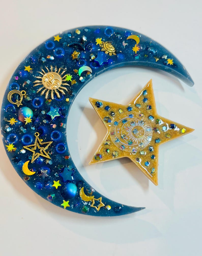 Celestial Silicone Pick Pad: Star & Moon Sensory Fidget Toy Bild 11