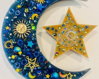 Star and Moon Silicone Pick Pad – Celestial- Sensory Fidget Toy for Anxiety, Skin Picking, ADHD, Stress Relief & Nail Biting- Habit Control