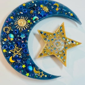 Celestial Silicone Pick Pad: Star & Moon Sensory Fidget Toy Bild 3