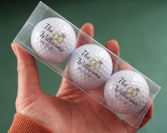 Pelota de golf personalizada para bodas, recuerdo de boda, pelotas de golf para novios, pelotas de golf para parejas, pelota de golf de aniversario, regalo de boda