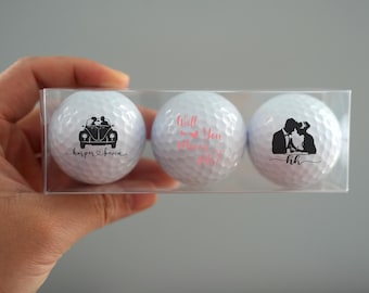 Pelota de golf personalizada "¿Quieres casarte conmigo?", pelotas de golf para propuesta de matrimonio, pelotas de golf para propuesta de matrimonio, regalo de compromiso, pelotas de golf con nombre.