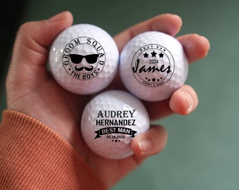 Pelotas de golf para el novio, regalos para el padrino, recuerdo de boda personalizado, pelotas de una o dos caras, pelotas de golf con foto y texto personalizados, regalo para él