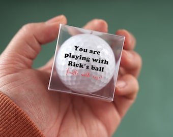 Golf Ball with Name Printed, Custom Golf Ball, Single or Double Sided Golf Balls, Monogrammed Golf Ball, Gift for Golfer, Gift for Dad