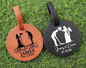 Etiqueta para bolsa de golf de boda, bolsa de golf personalizada, soporte para tees de golf personalizado, accesorios de golf, regalo de golf, bolsa de golf para padrinos de boda, regalo para padrinos de boda