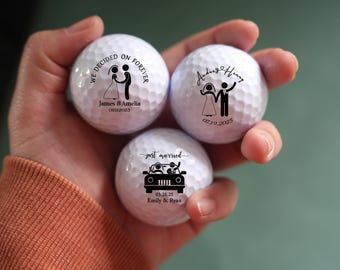 Regalo de boda con pelota de golf, recuerdo de boda, pelotas de golf para novios, pelotas de golf para pareja, pelota de golf para aniversario, bonito regalo de boda.
