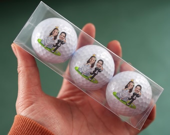 Regalo único de pelota de golf para bodas, recuerdo de boda, fotos de novias y novios, pelotas de golf para parejas, pelota de golf para aniversario, regalo de boda.