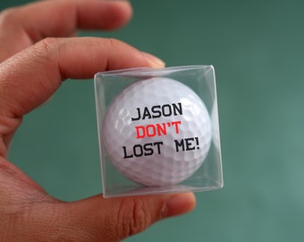 Pelotas de golf personalizadas "Don't Lose Me", de una o dos caras, con texto personalizado, regalo para papá o para entusiastas del golf.