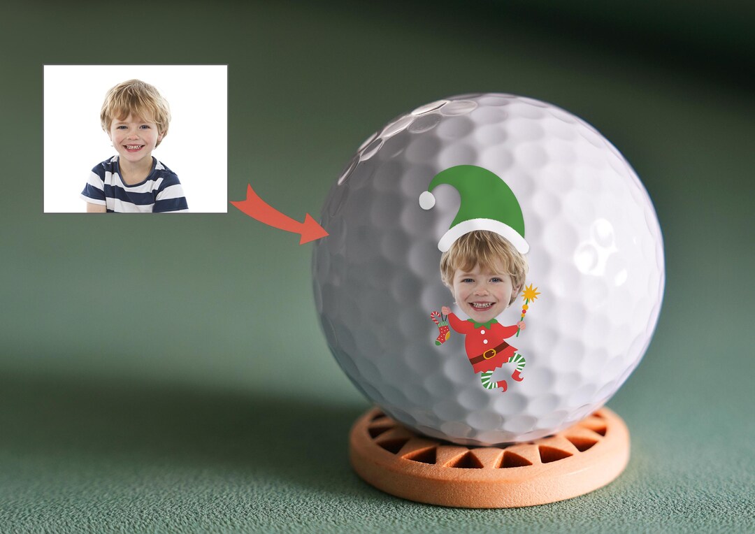 Custom Face Candy Cane Christmas Black Golf Towels, Christmas Golf Gift, Custom Golf Accessories main image 1