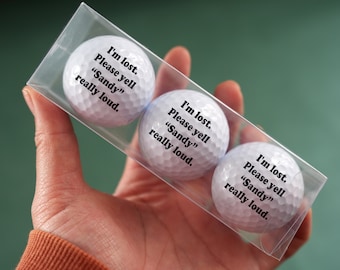 Pelota de golf personalizada "I'm Lost", pelota de golf con texto personalizado, pelotas de golf de una o dos caras, regalo del Día del Padre, regalos de golf, regalo para golfistas
