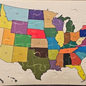 USA Puzzle Landkarte USA - Kinder lernen - gehirnkraft - Schulanfang - Geburtstagsgeschenk