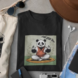 Trouvez votre sweat à capuche ou votre chemise zen : t-shirt ou manches longues méditant panda Zen Vibes | Cadeau yoga pleine conscience | P–2TG