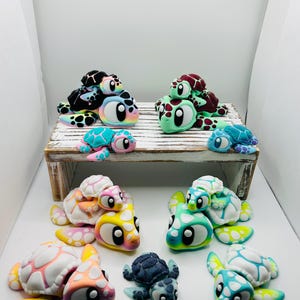 Tortuga marina flexible: Tortugas marinas articuladas impresas en 3D