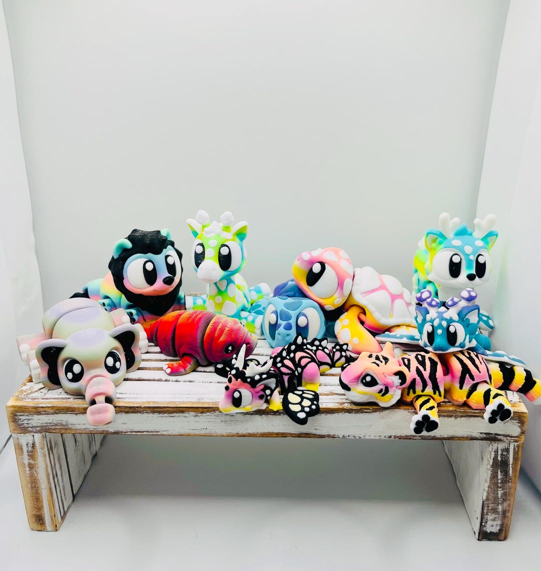 3D Printed Articulated Mini Animal Bundles: Articulated Fidget Toy ...
