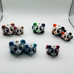 Pandas articulés imprimés en 3D