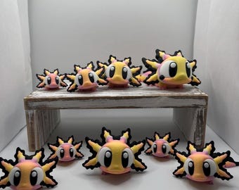 Articulerende 3D-geprinte axolotls