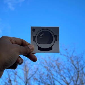 Cute Vinyl Space Helmet Cartoon Stickers Space Themed