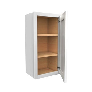 W1230 Gabinete listo para enviar Gabinete de pared de cocina de 2 puertas con borde suave de madera contrachapada, gabinete montado en la pared 12W x 30H x 12D pulgadas