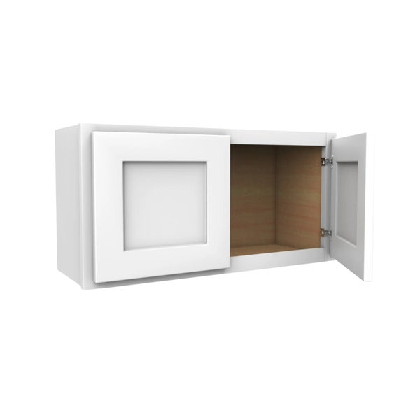 W3312 Ready to Ship Cabinet Plywood Soft Edge 2 Door Kitchen Wall Cabinet, Wall Mounted Cabinet 33W x 12H x 12D inch