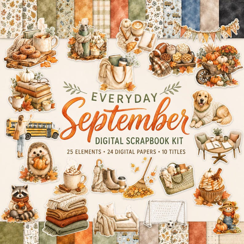 Everyday September digital scrapbook kit