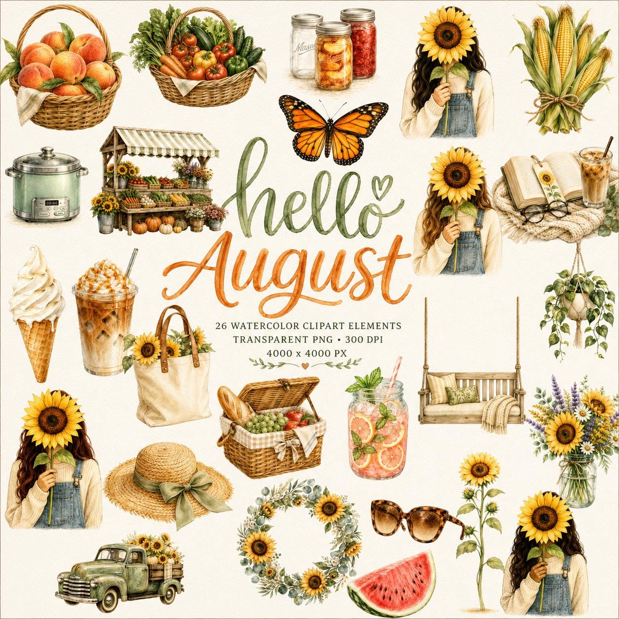 August Sticker - Etsy