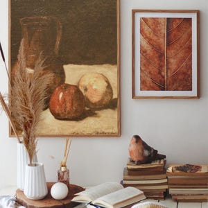 Still Life with Apples and Pitcher – Vintage Digital Art Print | Classic Painting | Kitchen Wall Decor | Instant Download