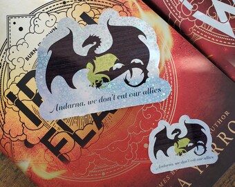 Andarna We Don't Eat Our Allies Fourth Wing Sticker