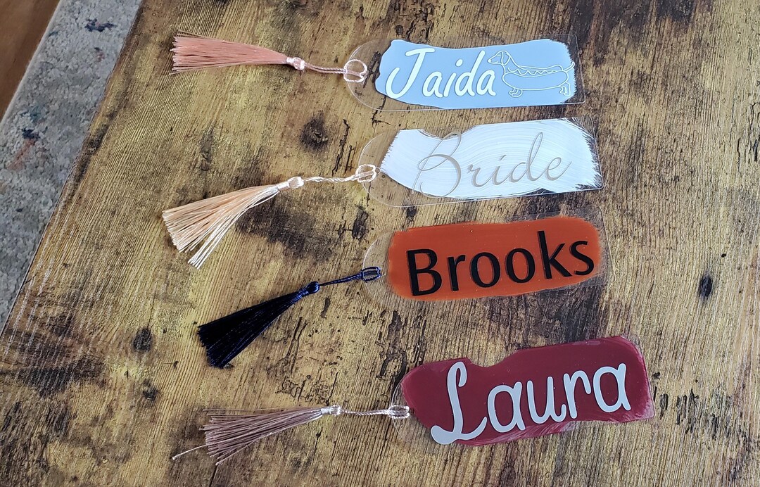 Personalized Bookmarks, Acrylic Bookmark, Custom Name Bookmark, Book ...